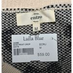 Entro NWT Unique Ecru Bow Print Sweater Short Scalloped Sleeves Ladies M Photo 9