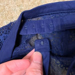 Victoria's Secret  Body‎ by Victoria Sheer High Neck Lace Bralette Navy Blue - XS Photo 4