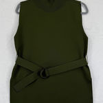 VICI  Sleeveless‎ Top Women's Small Olive Green Belted Mock Neck Knit Blouse Photo 0