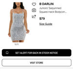 B Darlin  Silver Sequin Mini Dress Photo 3