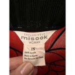 Misook EXCLUSIVELY  Woman 1X Blazer Jacket Collared Button Front Black Orange Photo 3