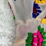 Sweet Sinammon Multicolor Floral Paisley Yarn Embroidered Blouse Top Small Pink Photo 10