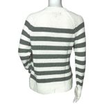 Banana Republic Sweater Womens XS Gray White Striped Chunky Knit Neutral Preppy Photo 2
