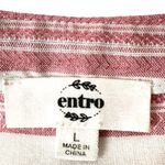 Entro  Tiered Pink & White Pink Striped Mini Ruffle Detail Bell Sleeves Dress Photo 1