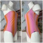 Kendall + Kylie Pink Orange Ombre Sunset Tie Dye One Piece Swimsuit Size Large Photo 5