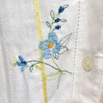 Vintage Plus Size Linen Napa Valley Floral Blouse Size 1X Yellow Photo 4