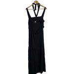 Go Couture  Black Strappy Halter Sleeveless Maxi Dress Size Large Photo 6
