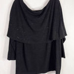 Jaclyn Smith  Plus Size 3X Sweater Off Shoulder Gray Sequins Knit Long Sleeve 342 Photo 0