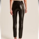 Abercrombie & Fitch Abercrombie curve love Black Vegan Leather high-rise pants Photo 1