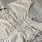 New York & Company Blouse linen button front womens Beige (large) contemporary Tan Photo 5