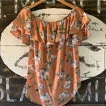 Fantastic Fawn Peach Off the Shoulder Top Size Small Photo 5