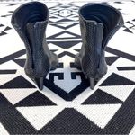 The Last Conspiracy Black Perforated Leather Wedge Open Toe Ankle Boots Size 7 Photo 7