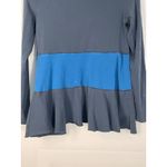 Matilda Jane XS Blue Gray Patchwork Cardigan Draped Front Long Sleeve Photo 4