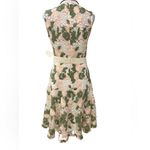 Shoshanna  Green and Cream Floral Lace Midi Dress Women's Roseia Cocktail Size 4 Photo 3