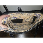 Brighton  Black Embossed Leather And‎ Woven Straw Purse Multi-Pocket Photo 7