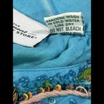 Vermont Country Store Colorful Boho MIDI Beaded Embroidered Lined Gown Medium Photo 9