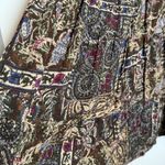 Boho Beads Brown Boho Abstarct Cotton Peasant Skirt Photo 1