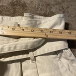 Who What Wear NWT  Jeans Womens 12 Paperbag Ivory High Rise Belted Ankle Pants Photo 3