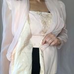 Vintage Light Pink Poof Sleeve Pearl Skirt Suit 8 Photo 7