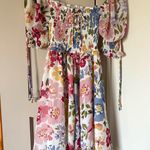 En Saison Constantia Smocked Mini Dress Floral Size S Pink White Photo 2