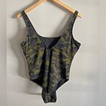 Swimsuits For All Camo One Piece Swimsuit Size 16 Scoop Neck High Cut Green Photo 9