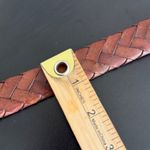 Brighton Vintage  Woven Leather Belt Solid Brass Buckle Size 36 Unisex 46713 Photo 9