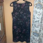 Mario Serrani  Modern Fit Stretch Knit Shift Dress BLACK FLORAL Size Medium Photo 7