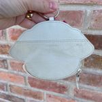 Leather Puppy Dog Coin Purse Key chain brown big eyes pink bow floppy ears White Photo 1