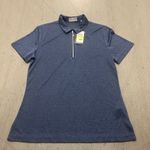 Callaway  Women's Medium Navy Opti-Dri 1/4 Zip Golf Short Sleeve Polo Shirt Photo 0