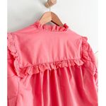 Hunter Bell NYC | Bea Quilted-Sleeve Ruffle-Trim Top | Sz M Photo 10