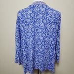 Laura Scott  blue floral open front kimono size lp Photo 4