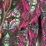 Oilily Women's Colorful Festival Jacket Full Zip 100% Polyester Size 36 or Small Pink Photo 6