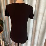 Infamous Womens Size Medium Black Skull Tattoo Roses Short Sleeve Shirt‎ V Photo 8