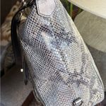 Coach RARE🔥AUTHENTIC  1961 leather Snakeskin/metallic leather zip top shoulder Photo 10