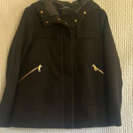 ZARA Women's Black Utility Jacket with Gold Accents Photo 0