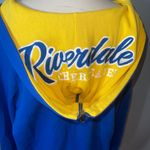 Riverdale blue yellow varsity cheerleading jacket sweatshirt hoodie XL NWT Photo 4