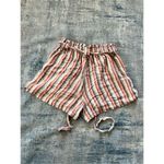 American Eagle Multi Color Stripe High Rise Paper Bag Style Shorts XS Photo 1