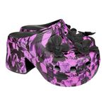 Crocs Siren Hyper Floral Platform Clogs Black Multi Women’s 8 NWOT Purple Black Photo 10