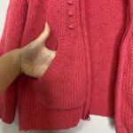 Hanna Andersson Pink Teddy Bear Zip Up Hoodie 130 Girls 8 Cardigan Sweater Fall Photo 2