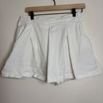 Maeve by Anthropologie Pleated Paperbag Waist Shorts Ivory Size 4 White Photo 2