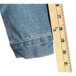 JW Signature Cropped Jean Jacket M Blue Fray Hem STATE Graphic Raw Hem Y2K Style Size M Photo 8