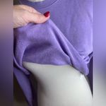 Aritzia TNA airy perfect fleece crop sweatshirt XS Purple Photo 5