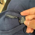 American Eagle  Vtg Y2K Navy Tiki Baby Tee Preppy Bella Swan‎ Tight Womens Size S Photo 6