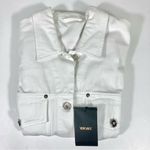 Versace  Barocco Sea Oversize Denim Jacket White 42 IT La Vacanza 2024 Medusa NWT Photo 15
