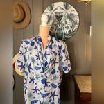 90’s Anna Kriste Beachy Shell Shirt XL White Photo 5