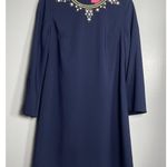 Lilly Pulitzer  Anastasia Stretch Dress Size 2 Navy Blue NEW Jeweled Shift Preppy Photo 1