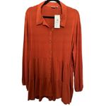New Directions Shirt on the terracotta blouse Size 3X Plus Orange Photo 0