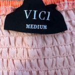 VICI EUC Medium Organza Smocked Mini Dress Floral Lined Puffy sleeve Blogger Fav Photo 6