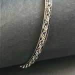 Women’s vintage silver tone dainty chainlink bangle bracelet one‎ size Photo 3
