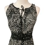 Bila Floral Printed Sleeveless Smocked Bohemian Boho Tasseled Maxi Dress Size S Black Photo 7